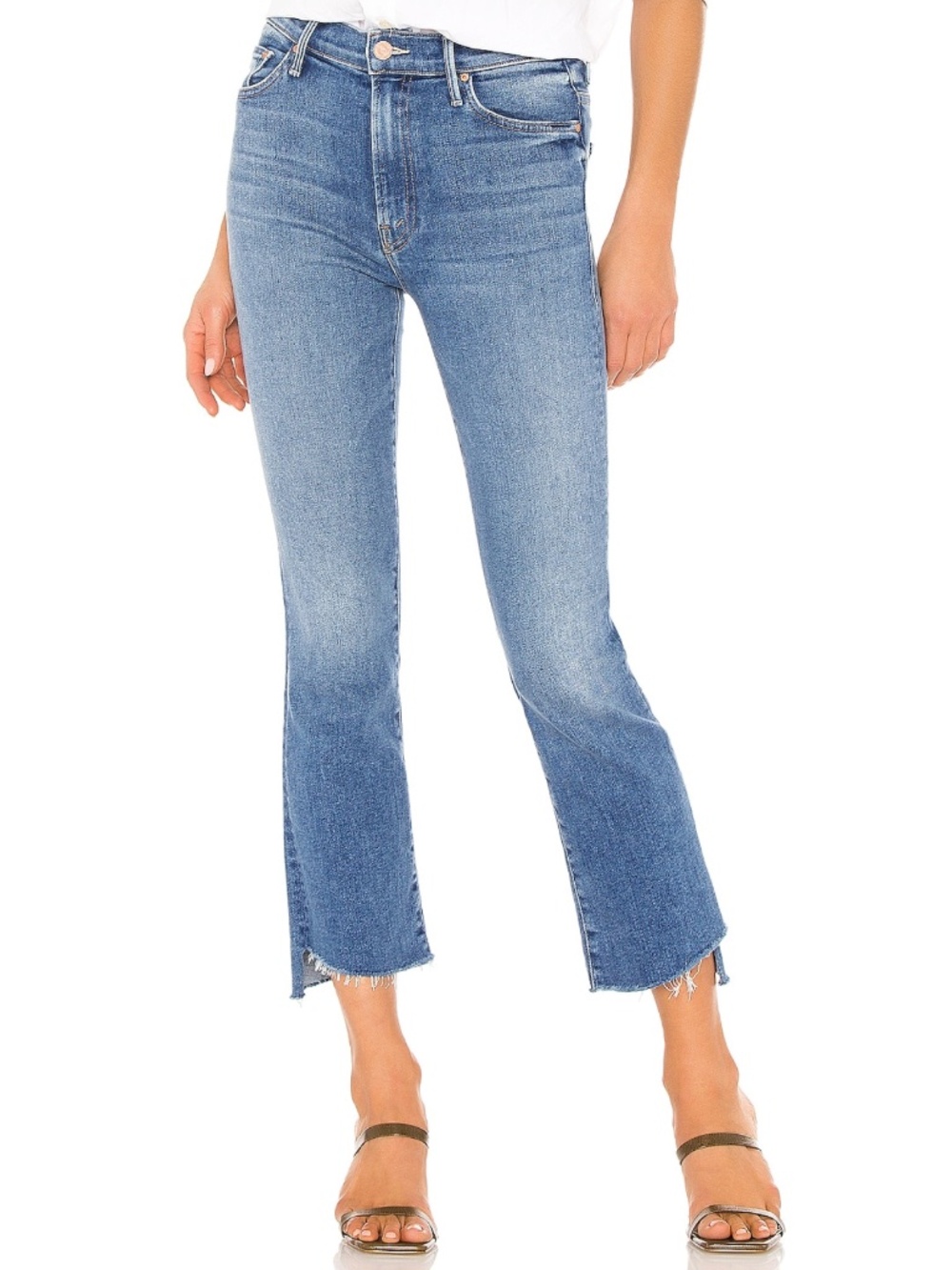 MOTHER The Insider Crop Step Fray Hey Sun Jeans Size 26